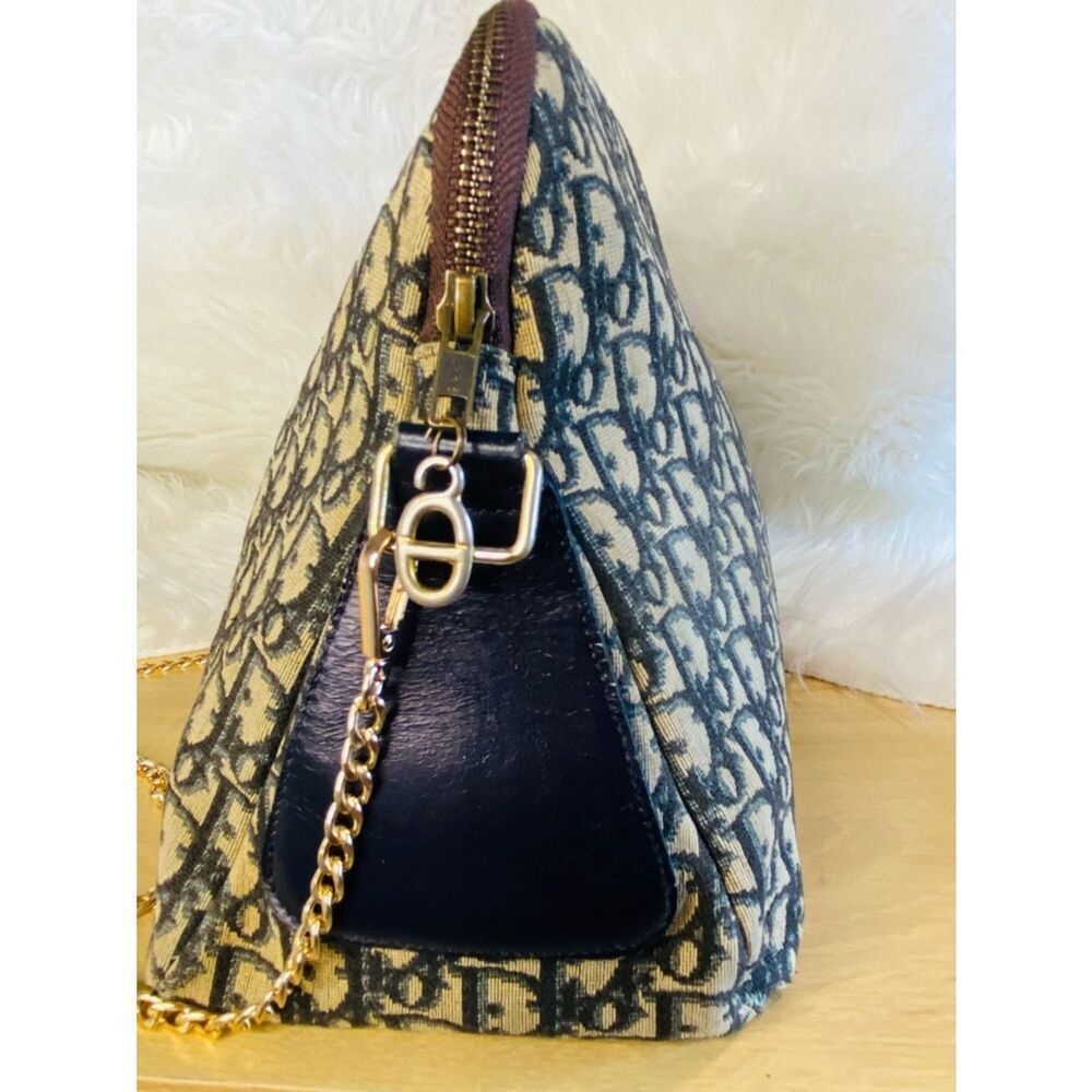 Dior Navy Monogram Trotter/Oblique Diorissmo Messenger Crossbody Bag. Authentic - Picture 4 of 16